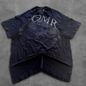 Y2K‎ 2000s Relaxed Black OMR Grunge Tee Shirt
